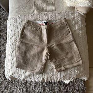 J. Crew Beige gold shimmer shorts